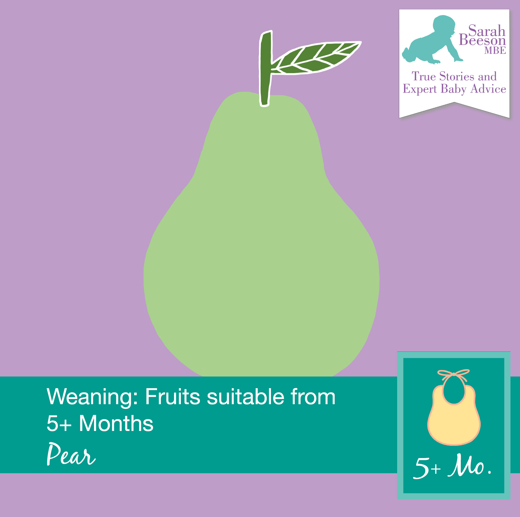 First Stage Weaning Foods – Pear Pureé