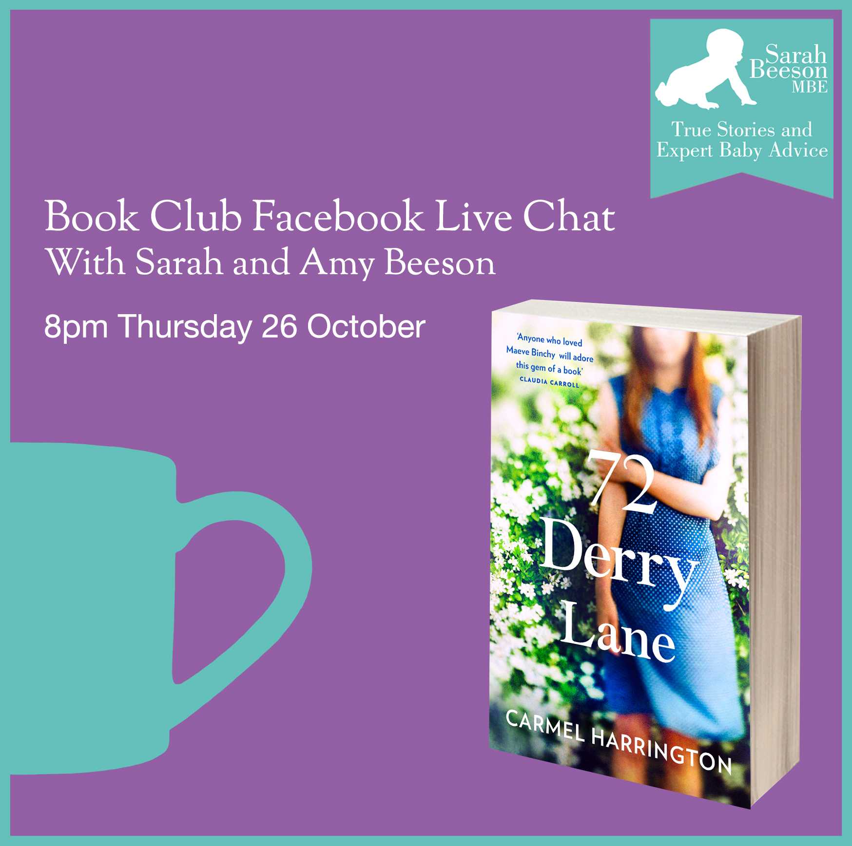 #BookReview ‘The Woman at 72 Derry Lane’ by Carmel Harrington @HappyMrsH @W6BookCafe @Fictionpubteam @HarperCollinsUK #BookBloggers